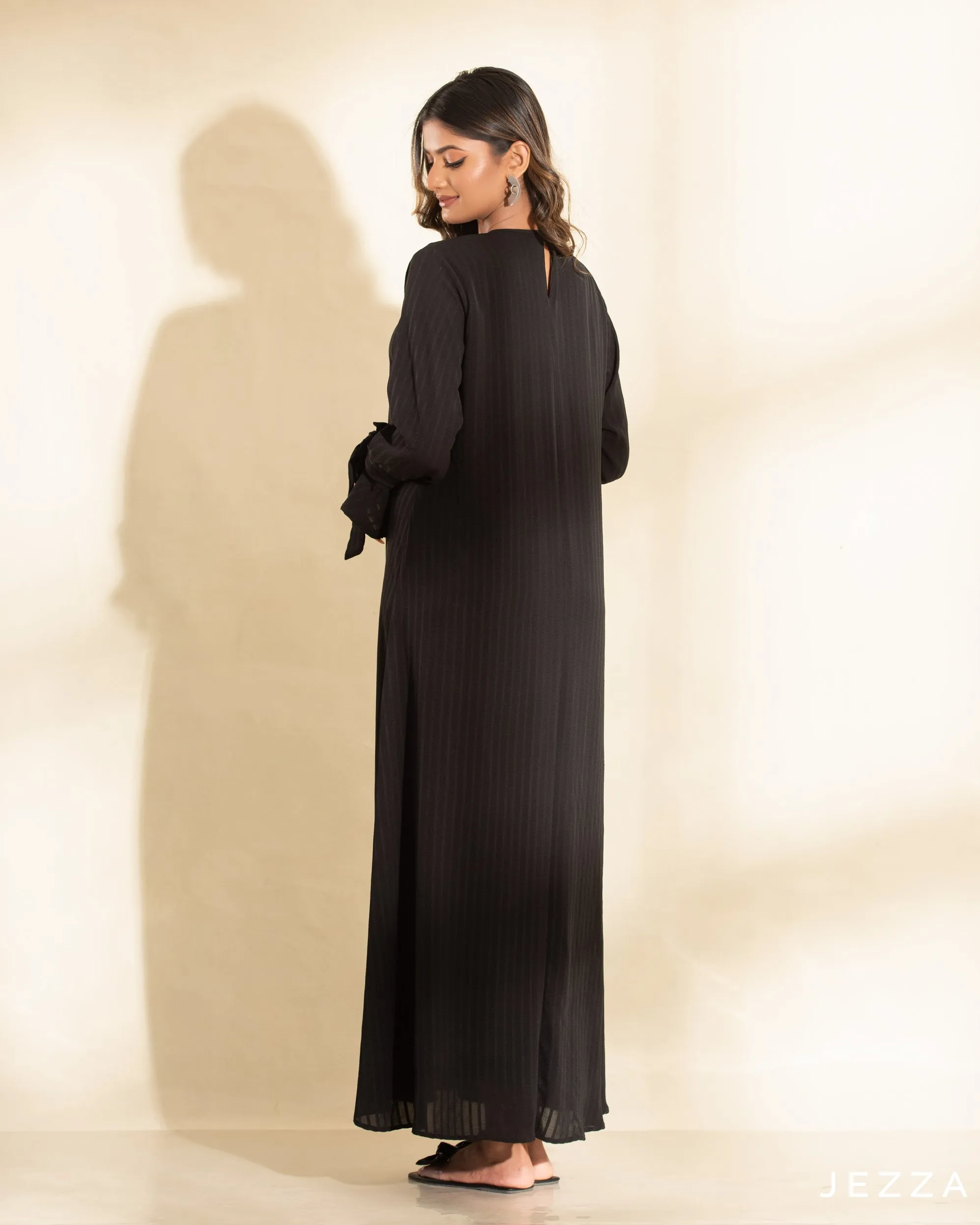 A Line Dress with Decorative Cuff 59862