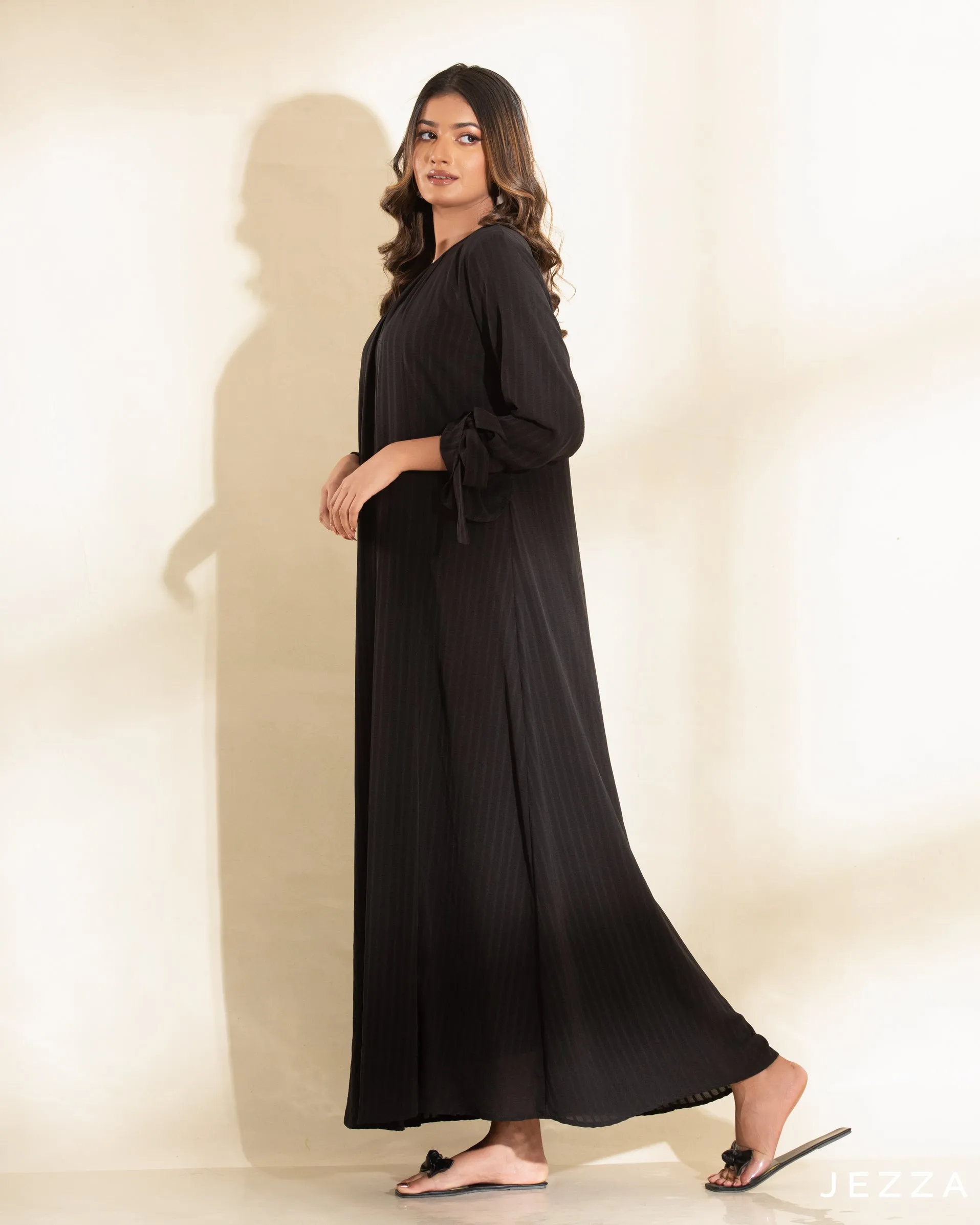 A Line Dress with Decorative Cuff 59862