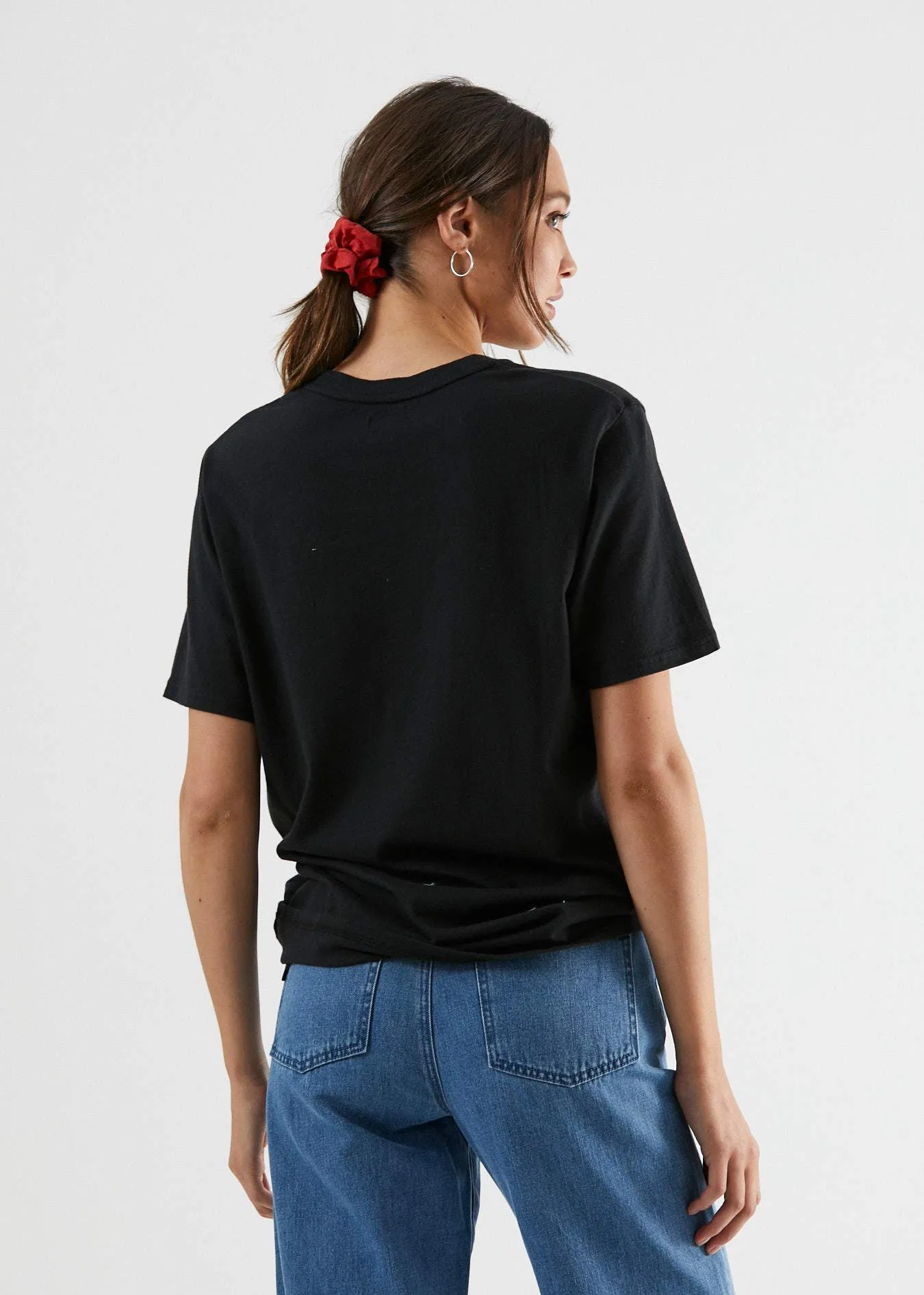 Afends Womens Misfit - Boyfriend Fit Tee - Black