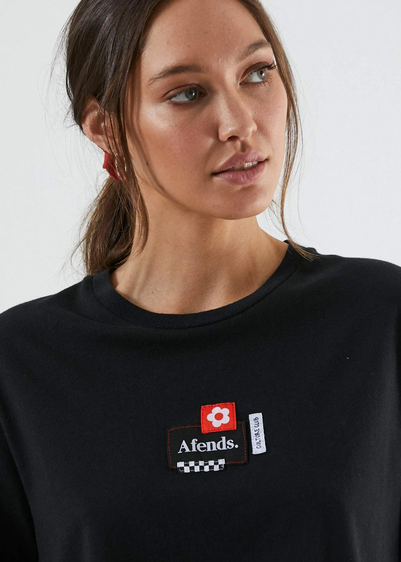Afends Womens Misfit - Boyfriend Fit Tee - Black