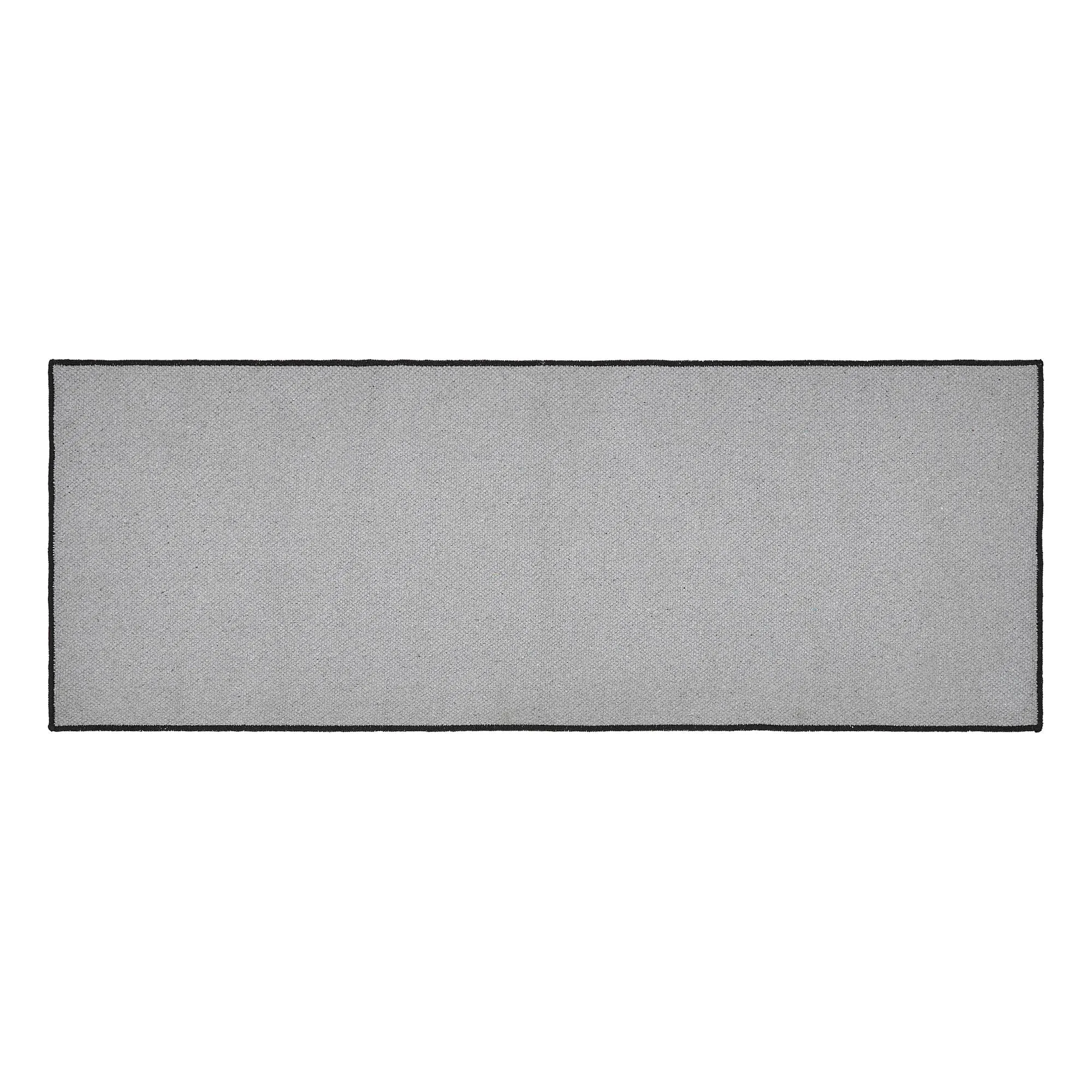 Annie Buffalo Check Black Polyester Rug Rect 17x48