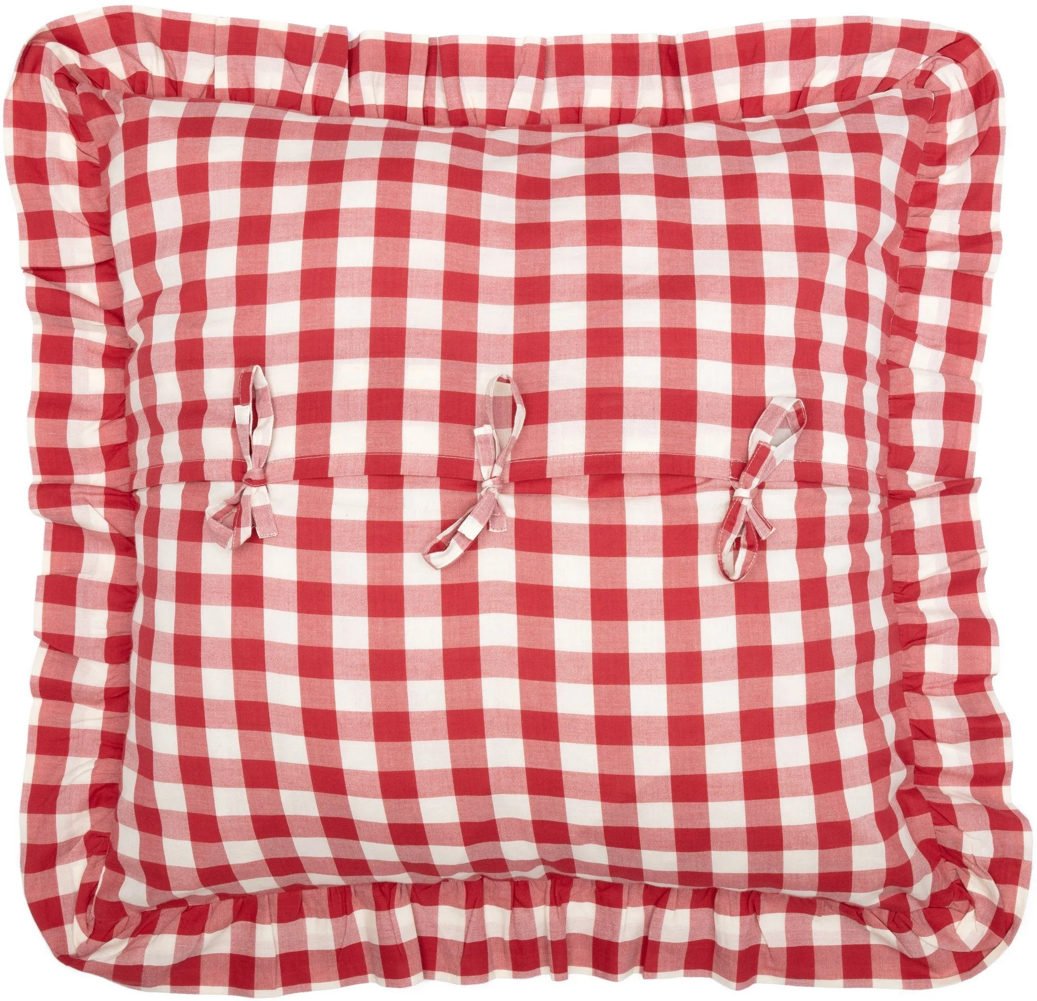 Annie Buffalo Check Red Fabric Euro Sham 26x26"