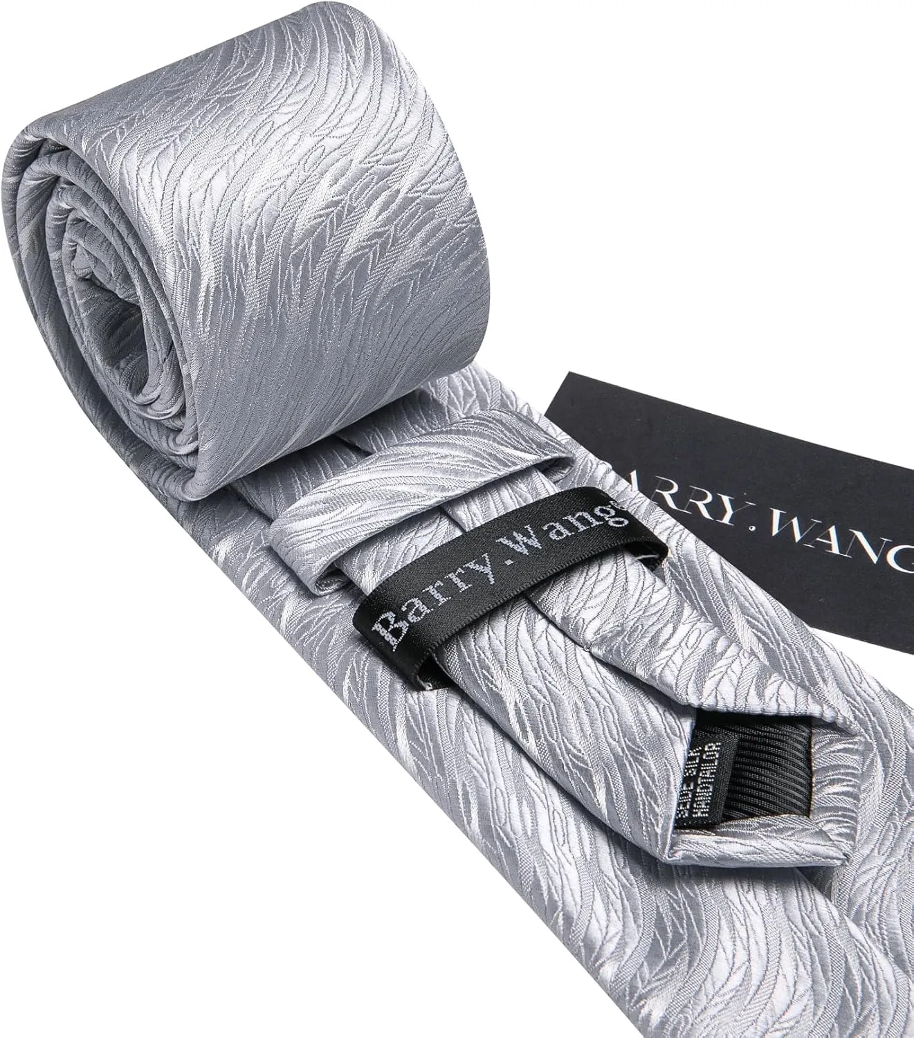 Barry.Wang Plaid Ties Set and Tie Clip Mens Checkered Silk Necktie Pocket Square Cufflinks Wedding Formal