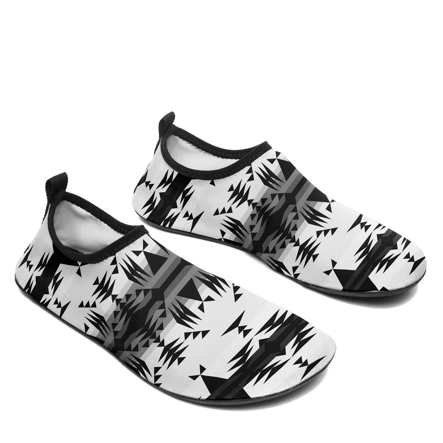 Between the Mountains White and Black Sockamoccs