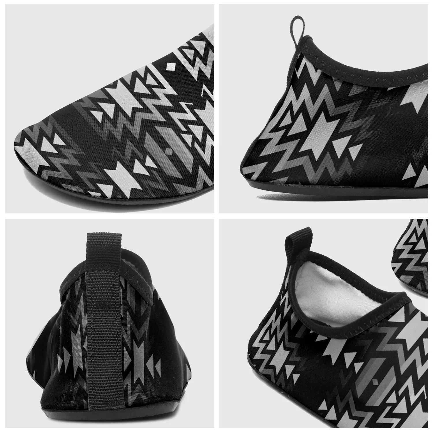 Black Fire Black and White Sockamoccs