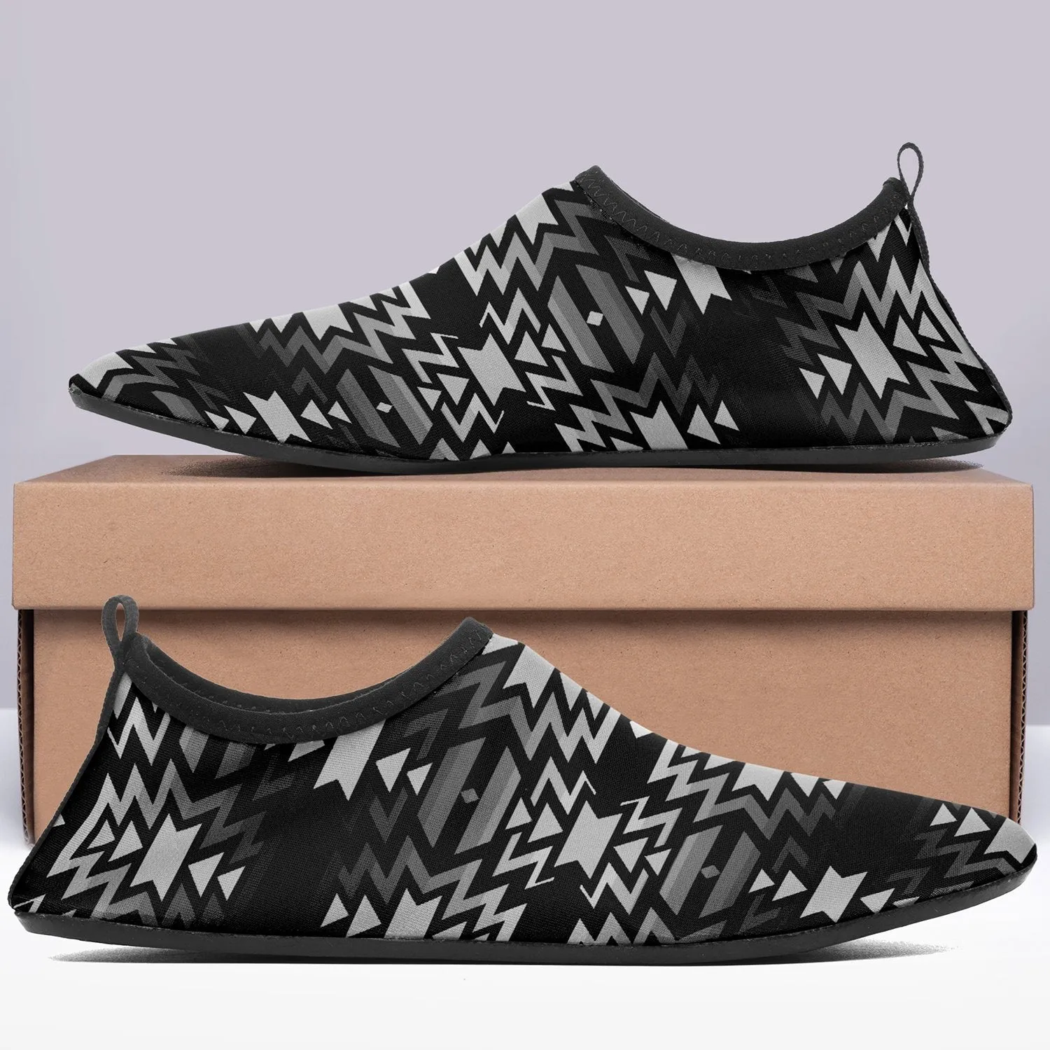 Black Fire Black and White Sockamoccs