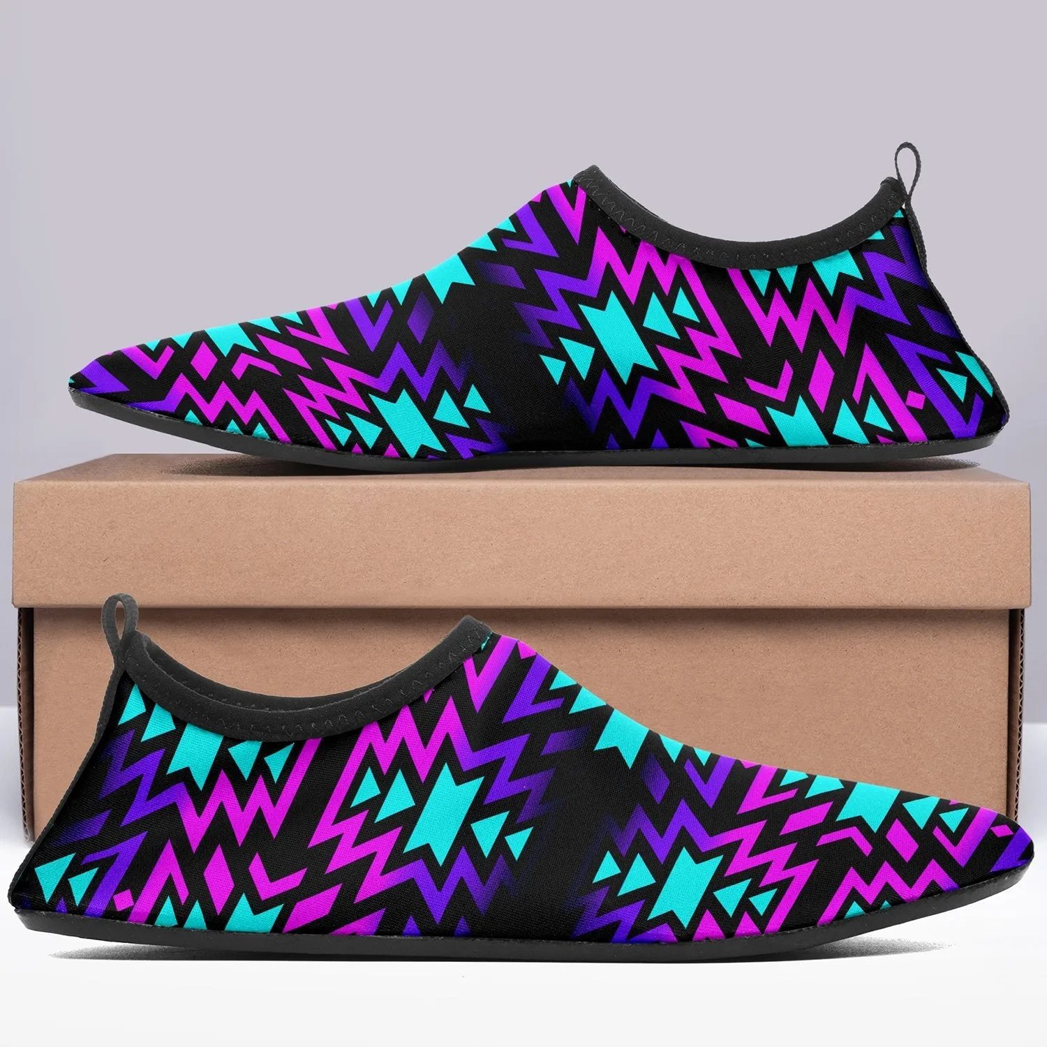 Black Fire Winter Sunset Sockamoccs