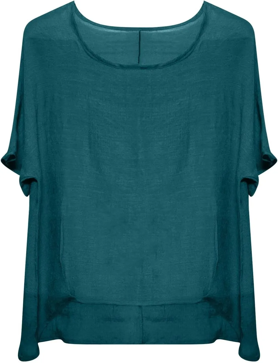 Cotton Linen Shirts for Women Three Quarter Sleeve Cotton and Linen Top with Stand Collar Dressy Casual Vacation Top