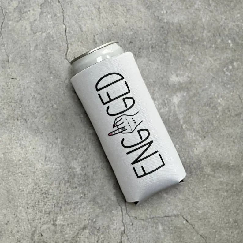 Engaged Ring Finger I Said Yes Bride to Be Future Mrs Engagement Gift Slim Seltzer Can Cooler