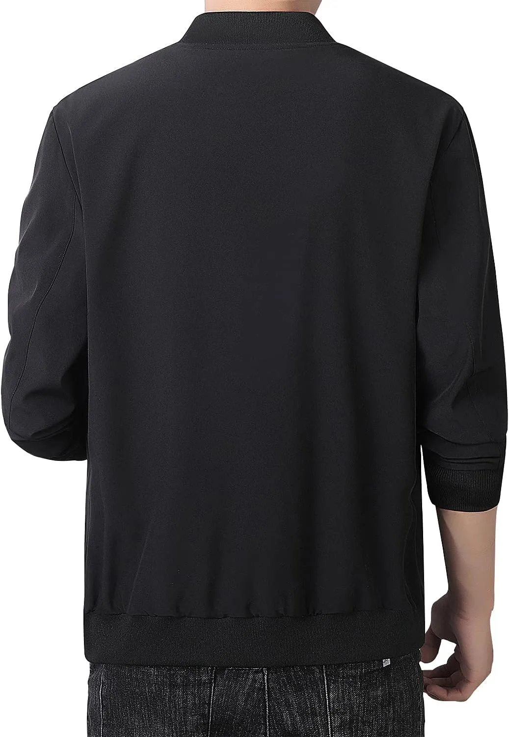 FoxQ Men's Bomber Jacket Lightweight, Slim Fit Sportswear Daily Casual Style with a Sporty Edge