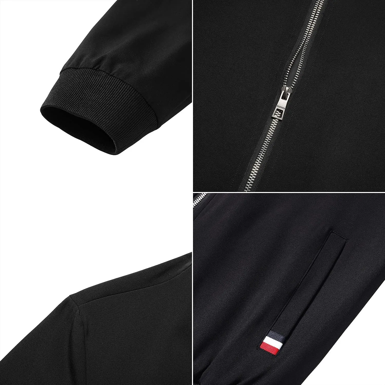 FoxQ Men's Bomber Jacket Lightweight, Slim Fit Sportswear Daily Casual Style with a Sporty Edge