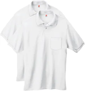 Hanes Men's Short-Sleeve Jersey Pocket Polo (Pack of 2)