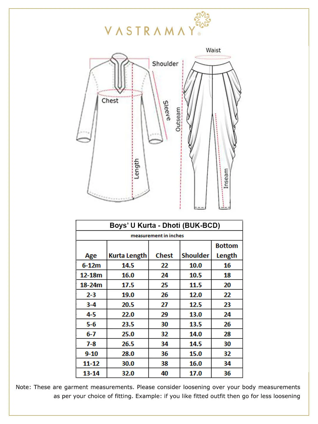 Jashvi Boys' Cream Angrakha Woven Kurta With Rosegold Dhoti Pant Set
