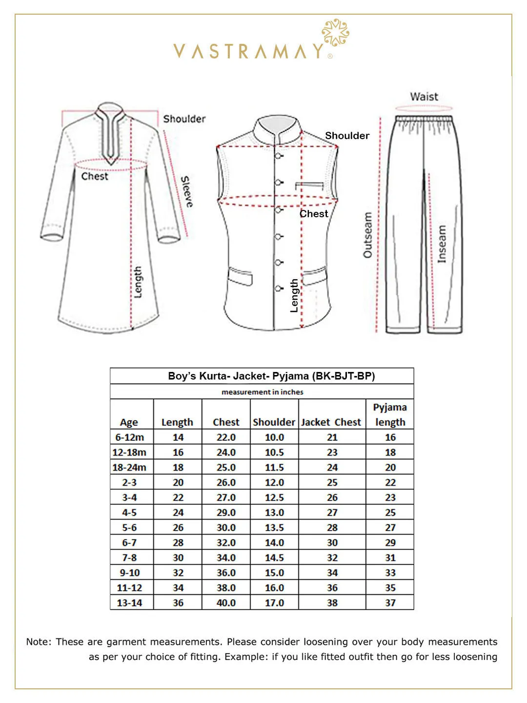 Jashvi Boy's Green Twill Jacket, Printed Kurta and Pyjama Set