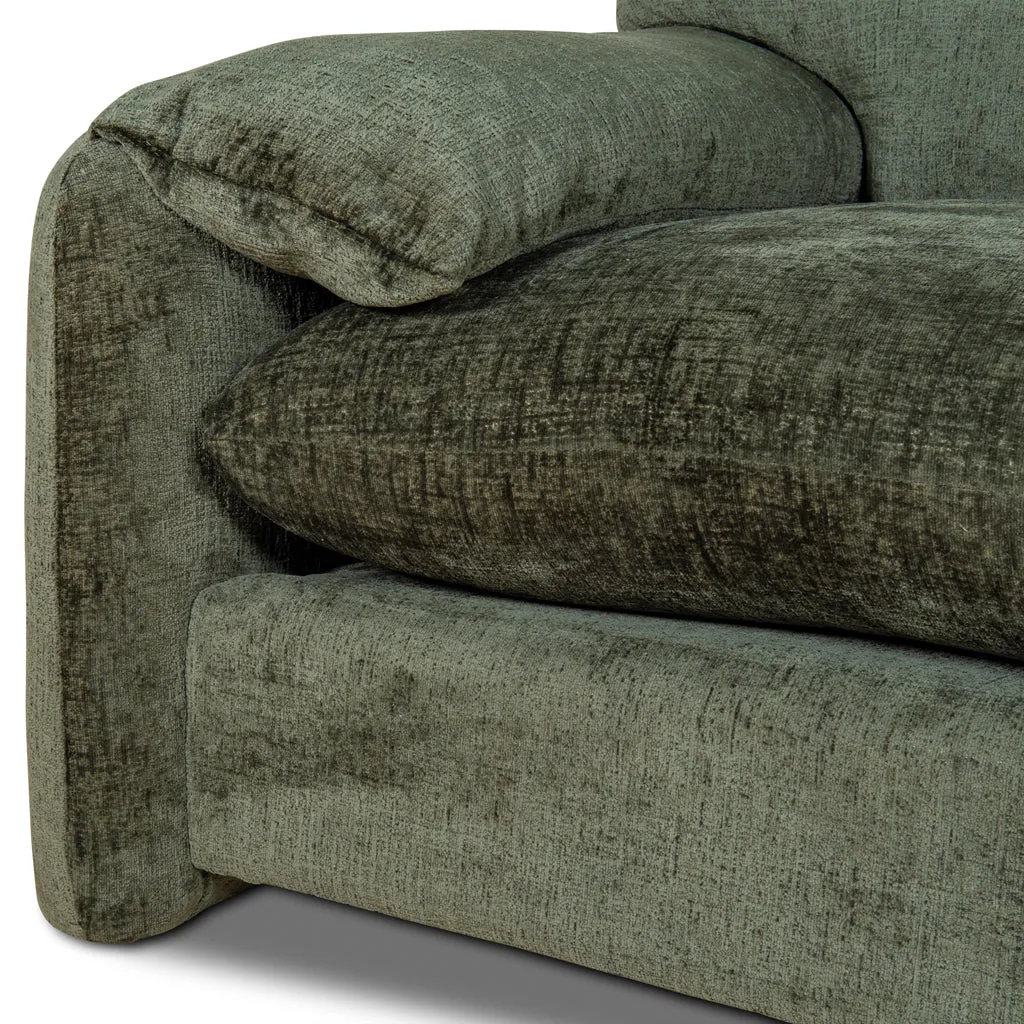 Jordie 3 Seater Fabric Sofa - Turtle Green