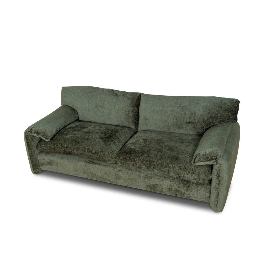 Jordie 3 Seater Fabric Sofa - Turtle Green