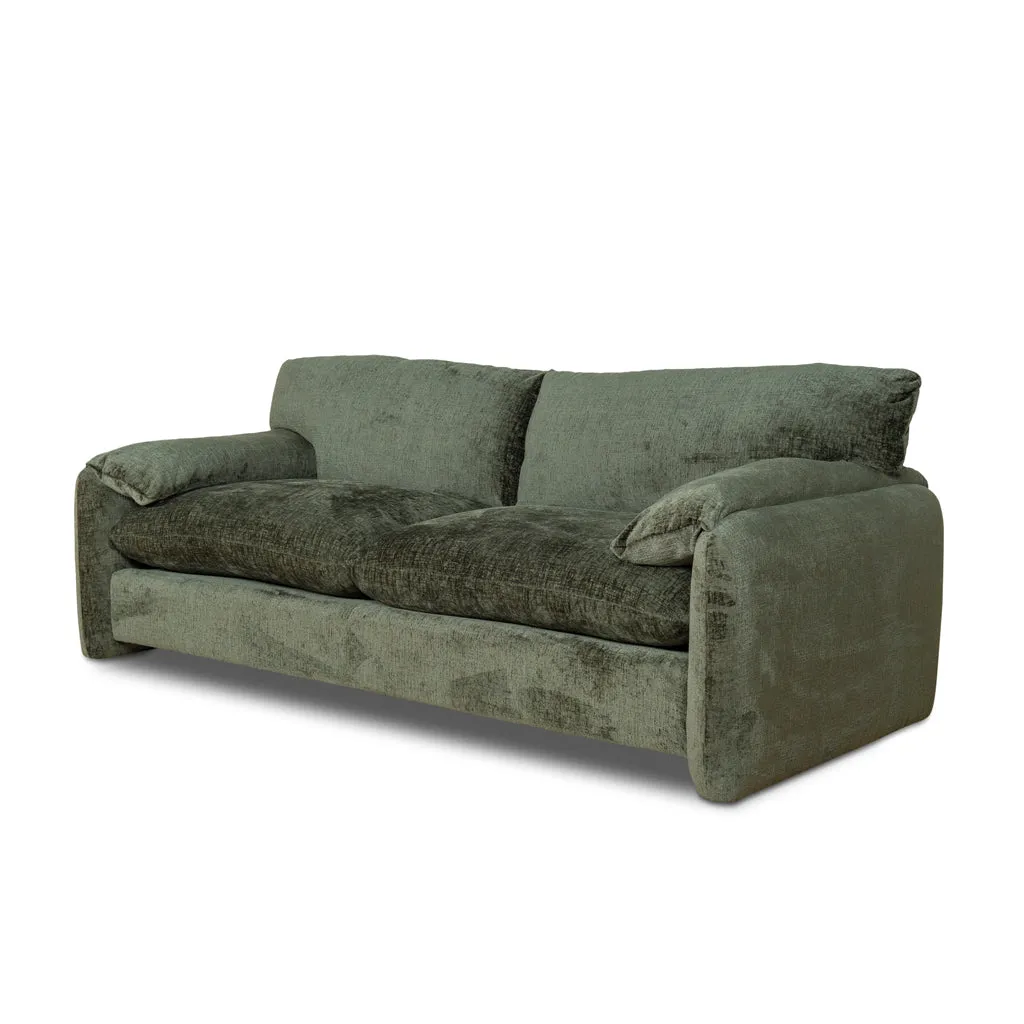 Jordie 3 Seater Fabric Sofa - Turtle Green