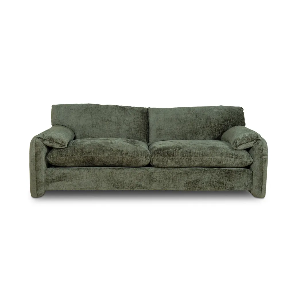 Jordie 3 Seater Fabric Sofa - Turtle Green