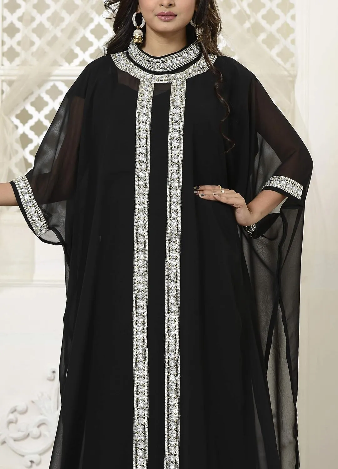 KoC Women wear Dubai Kaftan Farasha Caftan Long Maxi Party Dress Top - Free Size
