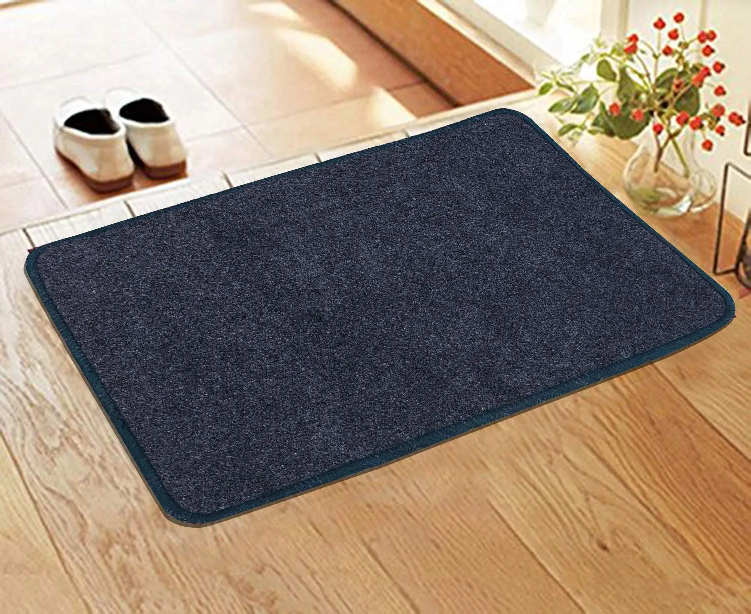 Kuber Industries Microfiber Anti Slip Door Mat (Grey, 22"x14") - CTKTC039888-6 Pieces