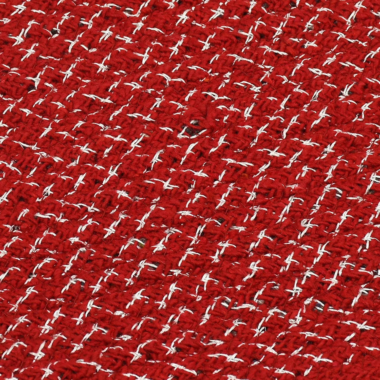 Kuber Industries Oval Design Soft Cotton Blend Anti Slip Door Mat 18"x26"(Maroon) CTKTC33724