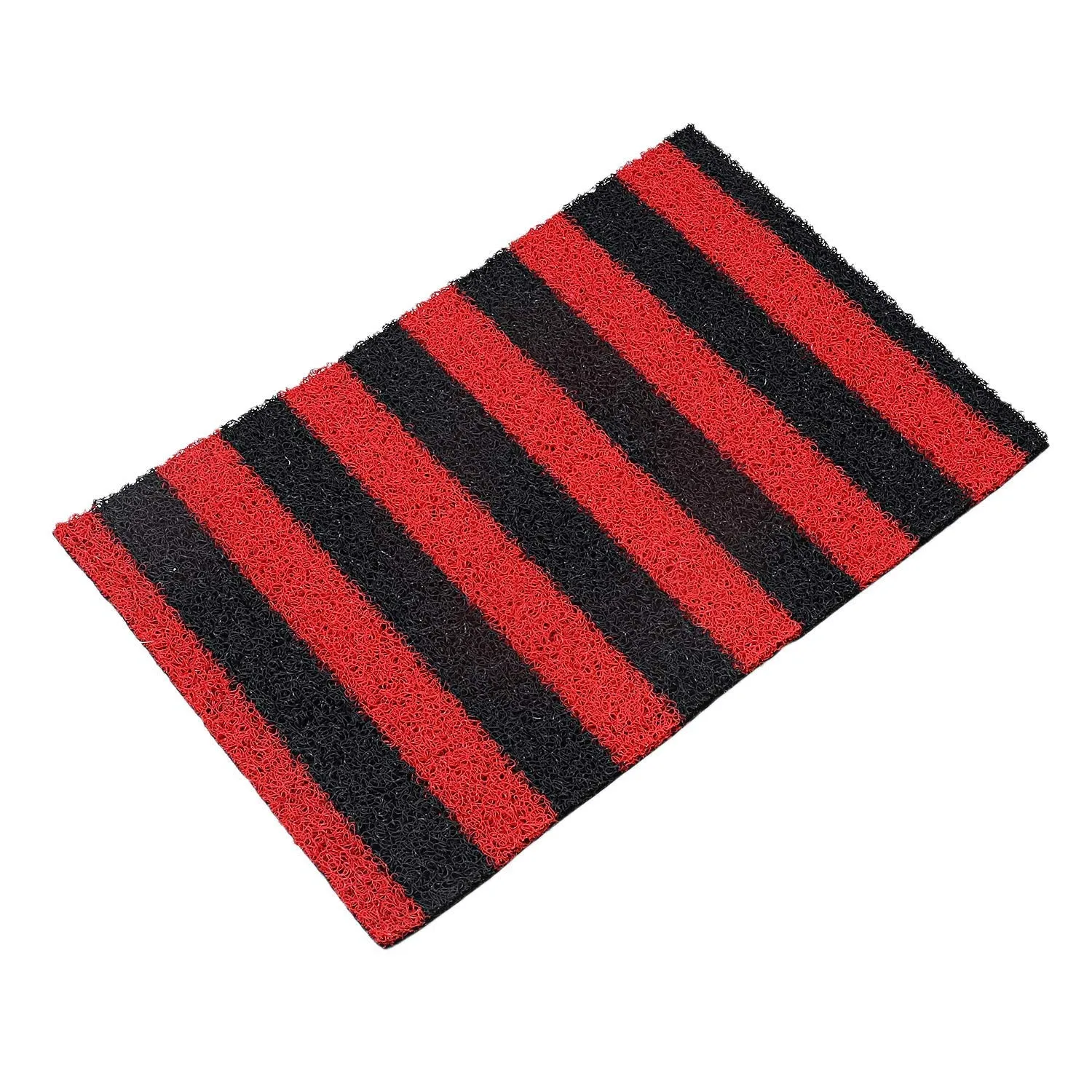 Kuber Industries Rubber Anti Slip 1 Piece Large Size Floor/Door Mat 2x4 Feet (Red & Black) - CTKTC039983