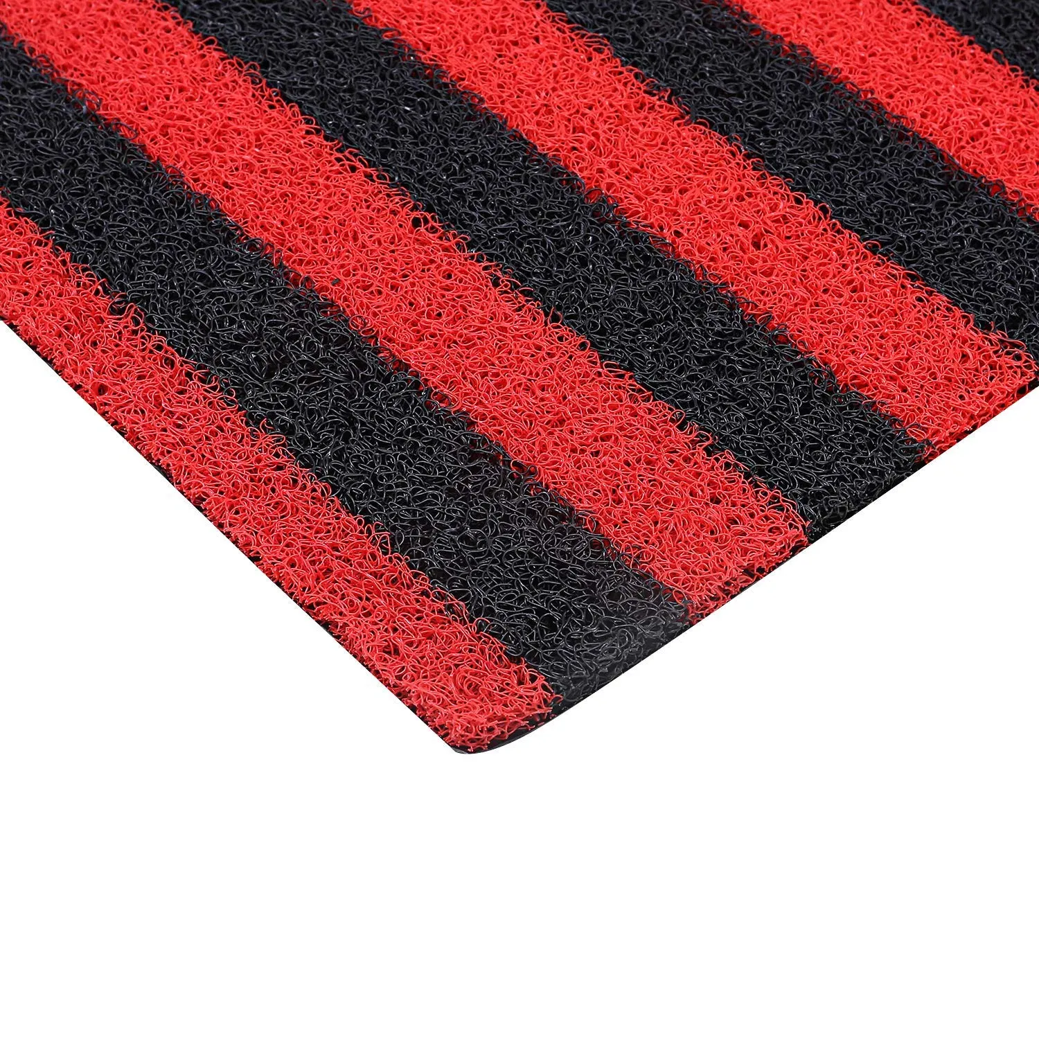 Kuber Industries Rubber Anti Slip 1 Piece Large Size Floor/Door Mat 2x4 Feet (Red & Black) - CTKTC039983