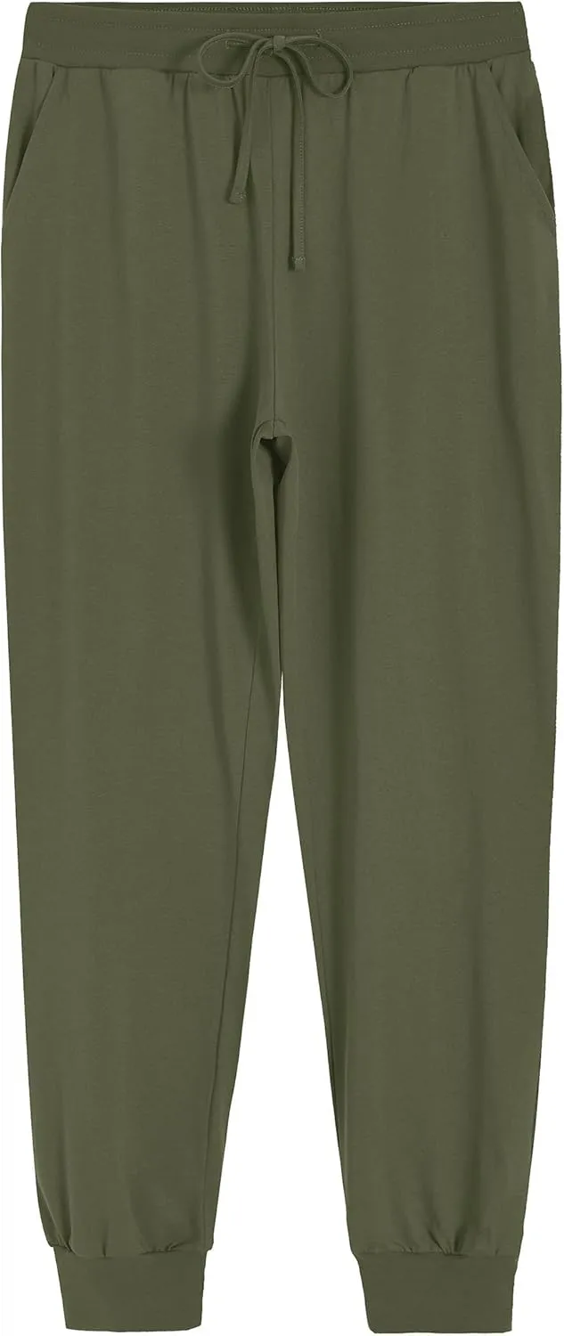 Latuza Women's Cotton Pajama Joggers Knit Lounge Pants