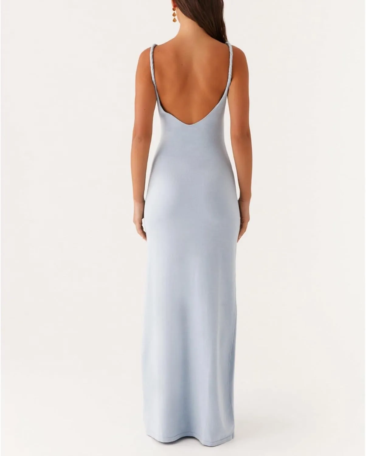 Muineobuka Women Spaghetti Strap Maxi Dress Y2K Summer Sexy Slip Bodycon Backless Long Sundress Wedding Guest Dresses