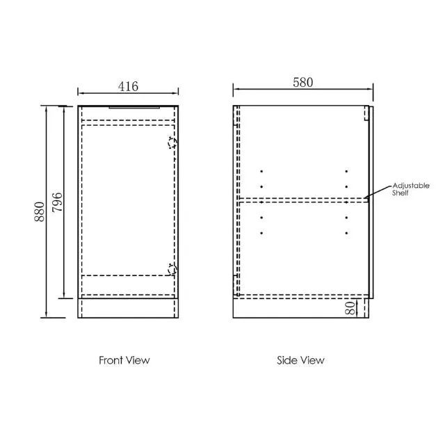 Otti Byron Natural Oak 1060mm Laundry Cabinet Set
