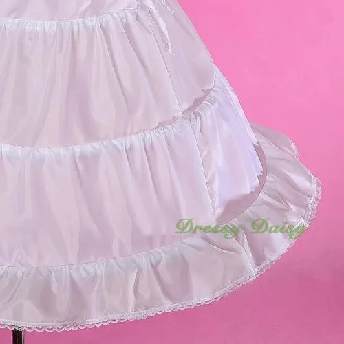 PC003 3-Hoop Crinoline Petticoat Slip Underskirt For Girl Dresses