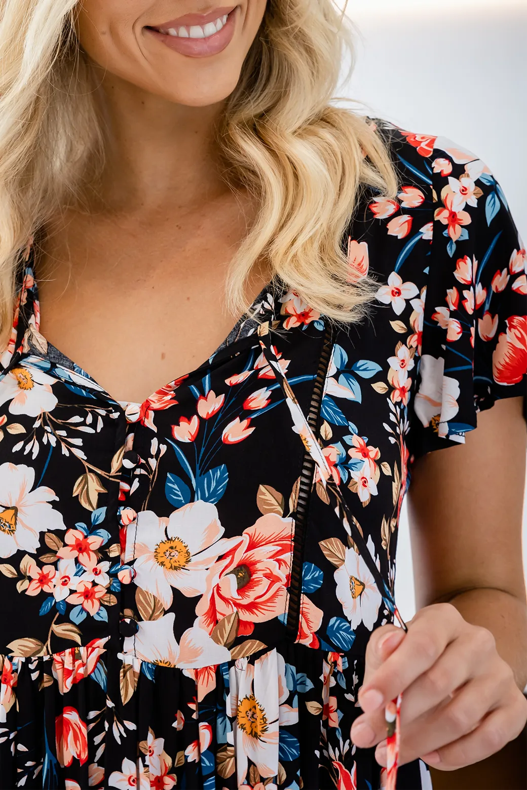 Penny Dress Rosetta Print Black