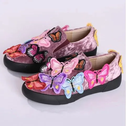 Queenly Embroidered Slip On Sneakers
