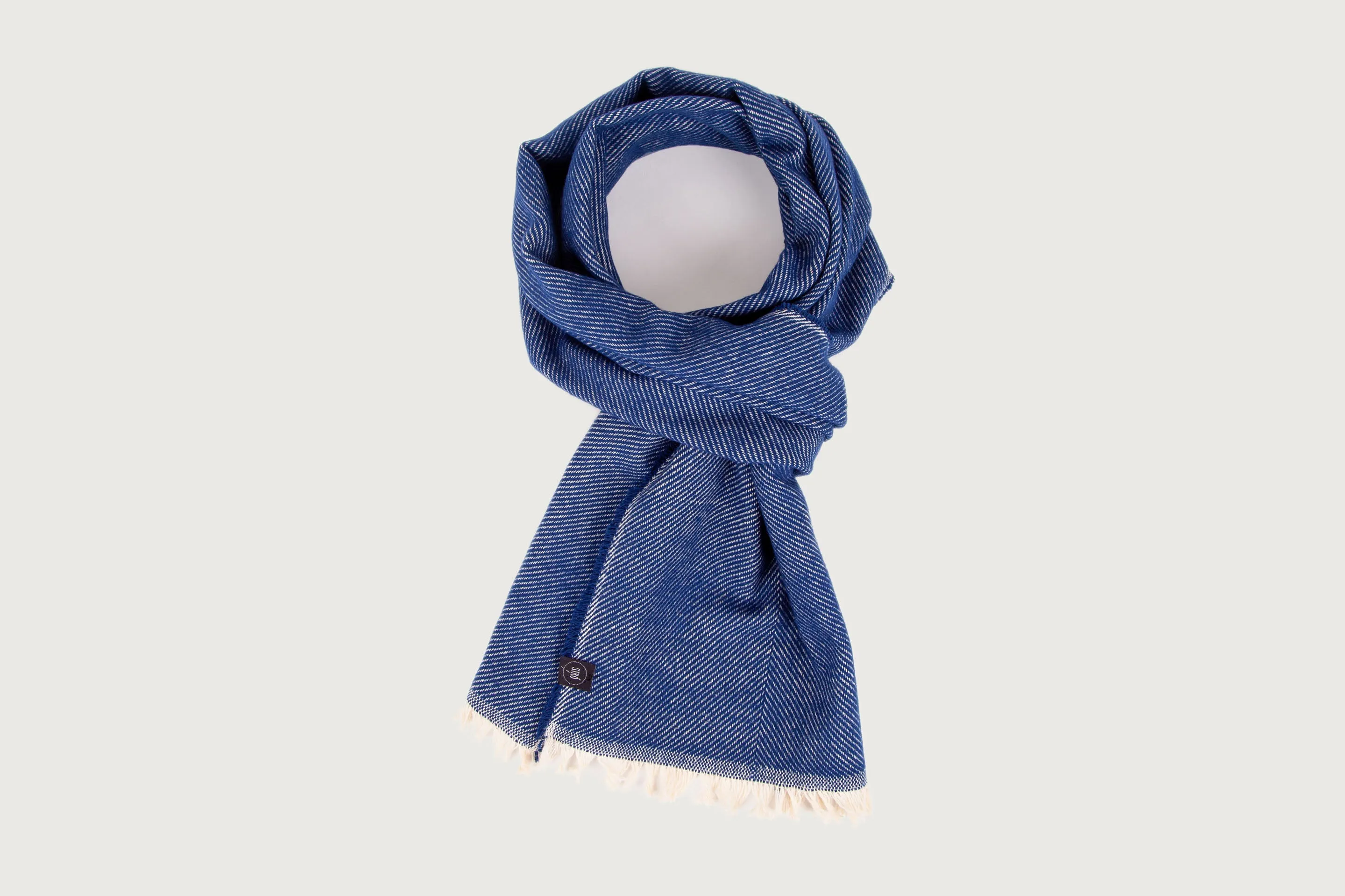 Single Herringbone Scarf — Pure Cotton