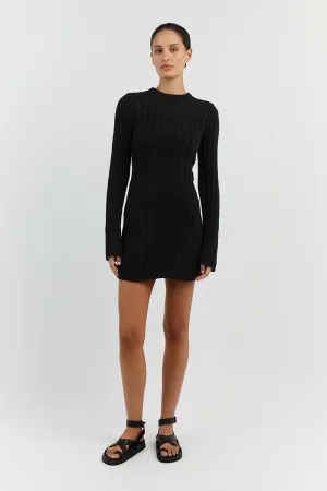 STEVIE BLACK LONG SLEEVE MINI DRESS