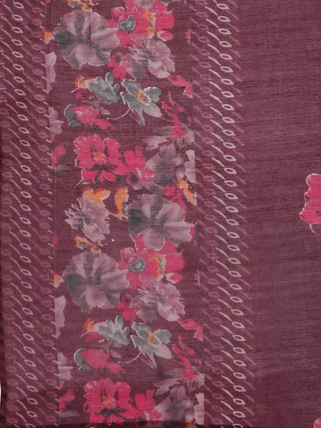 Varanga Women Maroon Floral Printed  Embroidered Kurta Paired With Bottom And Dupatta