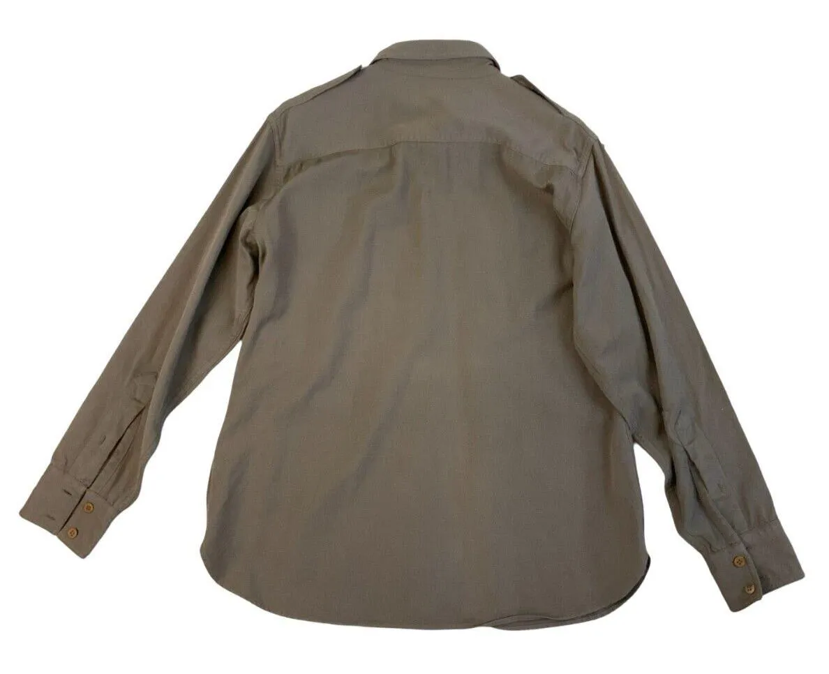 VTG 40s WW2 USA OFFICERS JACKSON RAYMOND RANGOON GABARDINE VIRGIN WOOL SHIRT S38