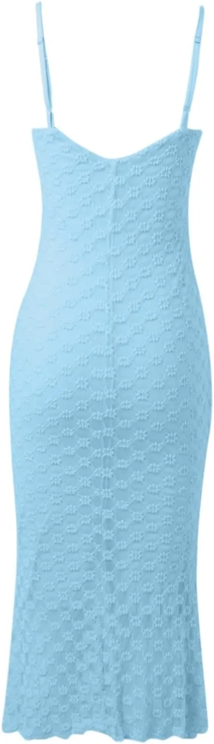 Women Fashion Solid Lace Patchwork Jacquard Skirt Slip Dress Sexy Dress Long Sleeve Dresses for Women Casual