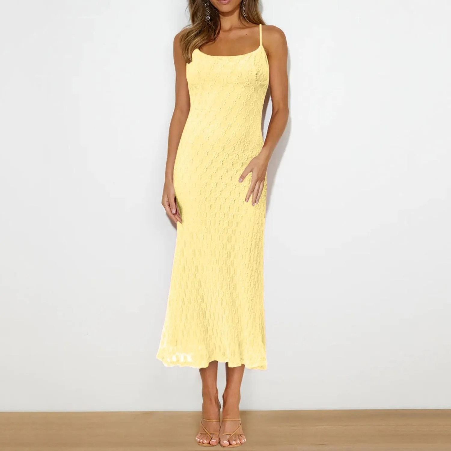 Women Fashion Solid Lace Patchwork Jacquard Skirt Slip Dress Sexy Dress Long Sleeve Dresses for Women Casual
