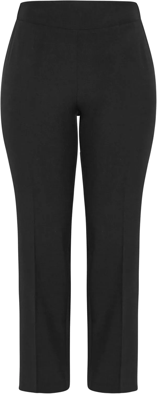 Women's Plus Size Cool Hand Woven Straight Leg Pant Black