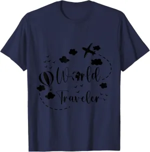 World Travel Funny Travel Tee Graphic T-Shirt