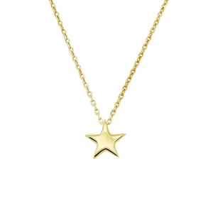 YELLOW GOLD STAR PENDANT NECKLACE